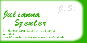 julianna szemler business card